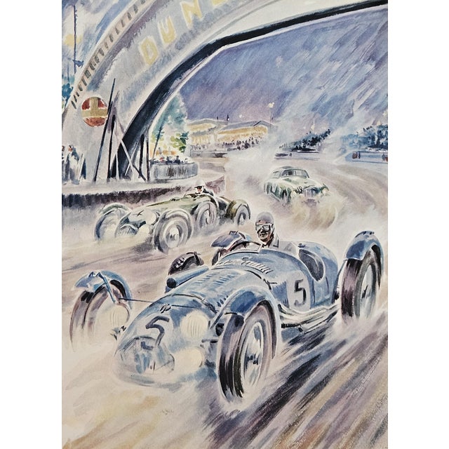 Mid-Century Modern 1956 Set of 4 French Racing Car Prints by Geo Ham For Sale - Image 3 of 5