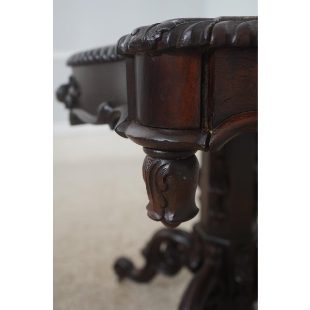 Antique American Victorian Walnut Parlor Table For Sale - Image 10 of 13