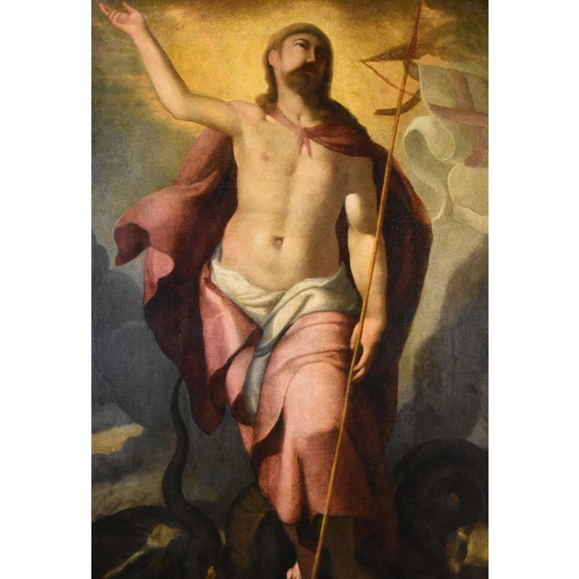 Follower of Tiziano Vecellio, Resurrection of Christ, 1600, Oil on Canvas For Sale - Image 4 of 12