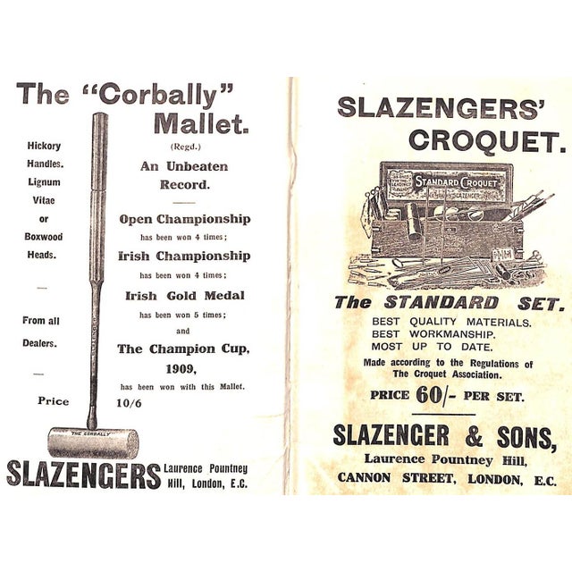 1910s "Modern Croquet Tactics: Together With the Laws" 1912 Locock, c.d. For Sale - Image 5 of 9