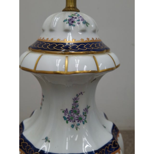 1970s Procelaine De Paris Bicentennial Painted Lamps - a Pair For Sale - Image 14 of 16