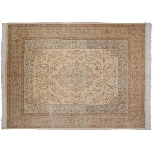 Vintage Tabriz Rug - 10'5" X 13'3" For Sale - Image 12 of 13