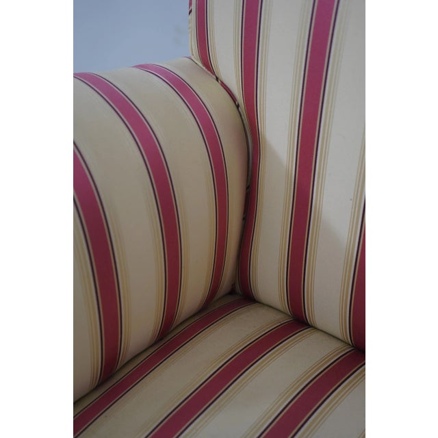 Vintage Upholstered Georgian Style Rolled Arm 6 Leg Loveseat For Sale - Image 12 of 18