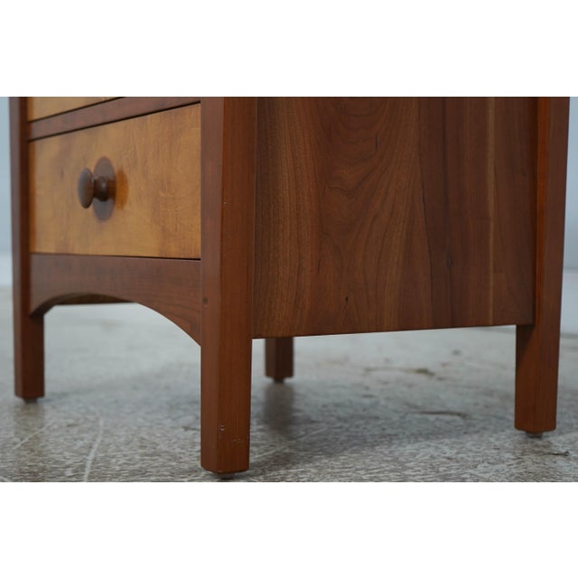 Pair of Stickley Harvey Ellis Cherry & Maple Nightstands For Sale - Image 9 of 18