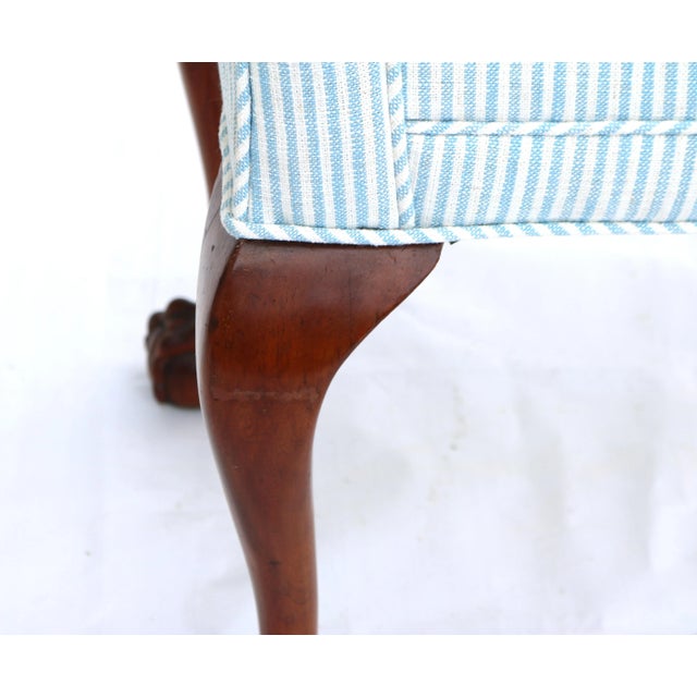 Brown Mid 20th Century Chippendale Style Mahogany Ball and Claw Foot Window/Foot of Bed Seat For Sale - Image 8 of 13