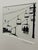 Contemporary Black and White Ski Lift Signed and Dated 2003 Minimalist Winter Scene Matted Print For Sale - Image 3 of 8