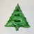 1970s Vintage Folk Art Americana Divided Turquoise Drip Christmas Tree Serving Dish For Sale - Image 11 of 12
