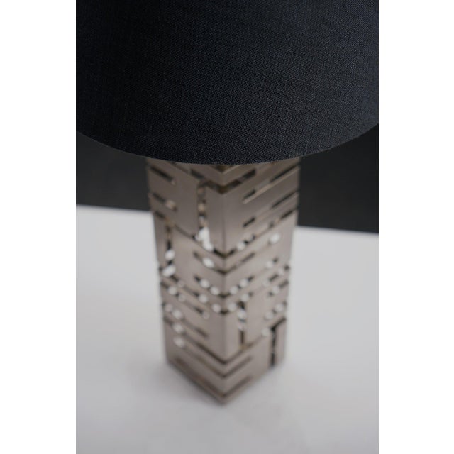 Black Sculptural Table Lamp, 1970s For Sale - Image 8 of 15