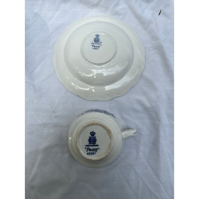 Ceramic Booths Peony Porcelain Tea Cup and Saucer For Sale - Image 7 of 7