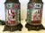 Early 20th Century Antique Asian Chinoiserie Style Hand Painted Porcelain and Bronze Oil Lamps Converted to Electric - a Pair For Sale - Image 4 of 13