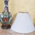Vintage Chinoiserie Porcelain Table Lamp With Floral Garden Motif on Wood Base For Sale - Image 9 of 18
