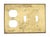 Traditional Vintage Brass Duplex Outlet Gang Light Switch Plate Cover For Sale - Image 3 of 4