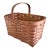 Antique Early 20th Century American Splint Oak Gathering Basket For Sale