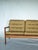 Beige Ib Kofod Larsen for Selig Picket Back Sofa, Danish MCM Walnut Frame Couch For Sale - Image 8 of 13