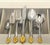 Vintage luxury flatware from Yamazaki (Japan) in the "Monique Gold" pattern. The Art Deco-inspired pattern (designed by...