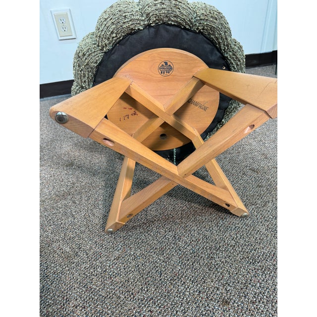 Pistachio Mid 20th Century Heywood-Wakefield Stool For Sale - Image 8 of 10