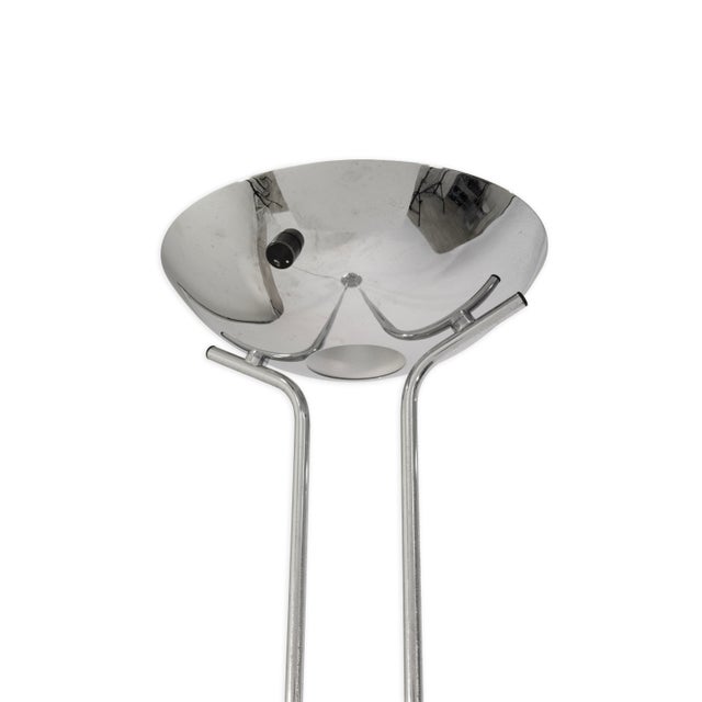 Modern Estiluz Chrome Torchiere Floor Lamp by Leonardo Marelli For Sale - Image 3 of 7