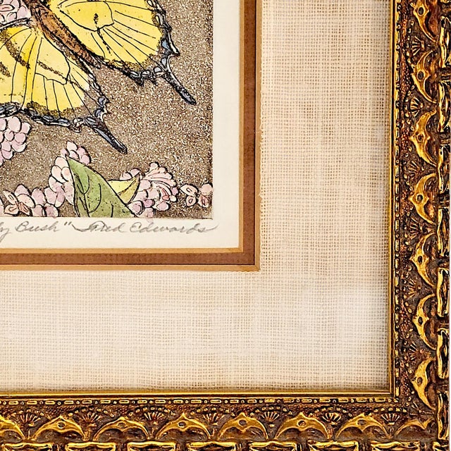 Fred Edwards “Butterfly Bush” Hand-Colored Etching and Aquatint, 13/25 For Sale - Image 10 of 14