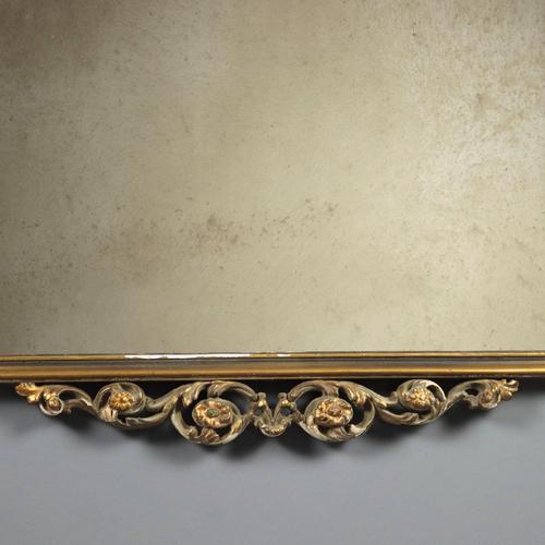 Glass Carved and Gilded Style Mirror For Sale - Image 7 of 12