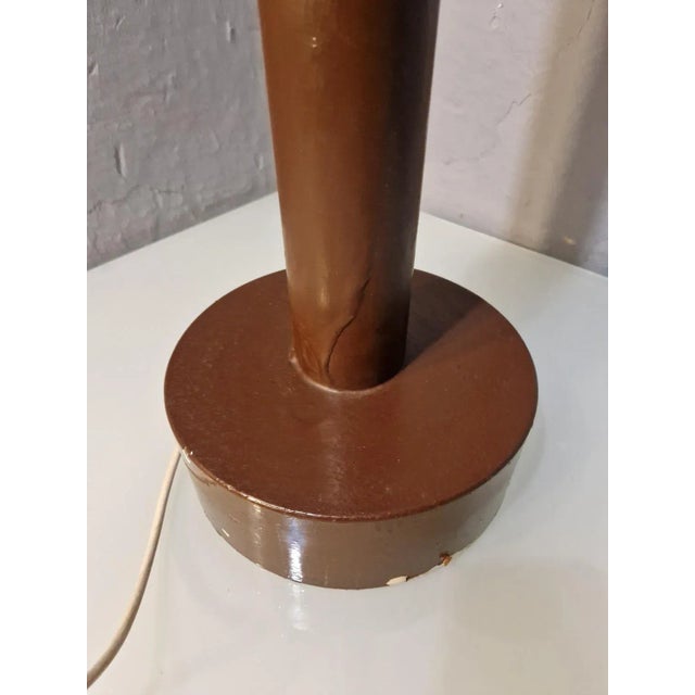 Brown Floor Lamp with Cast Iron Base by Roberto Pamio for Leucos, 1960s For Sale - Image 8 of 10