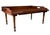 Wood Antique English Mahogany Reading Breakfast Table with Gallery Sides Pierced Grip Handles and Turned Legs For Sale - Image 7 of 17