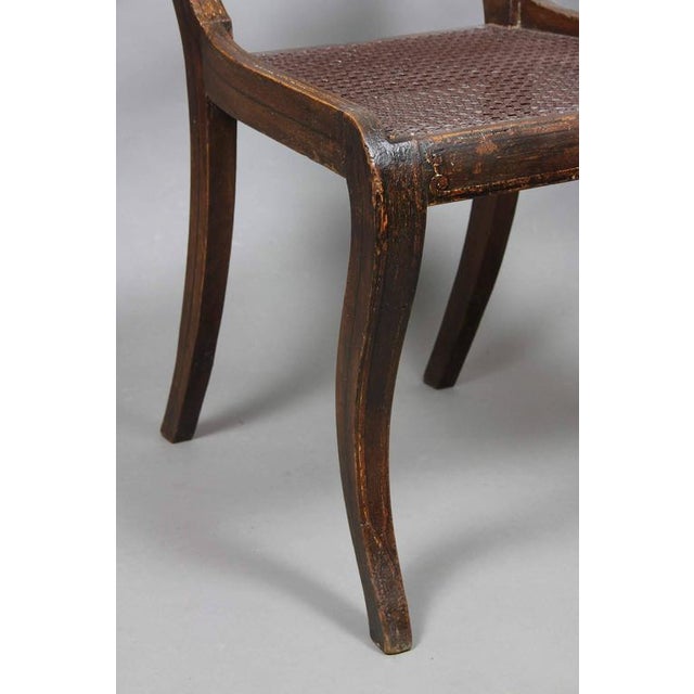 Brown Regency Painted Side Chairs - Set of 4 For Sale - Image 8 of 11