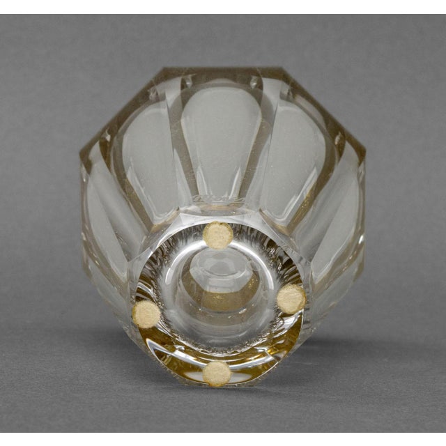 Glass Moser "Diva" Oroplastic Cut Crystal Vase For Sale - Image 7 of 7