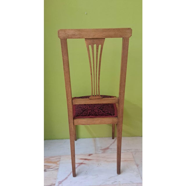 Vintage Art Nouveau Chair in Wood, 1920s For Sale - Image 9 of 11