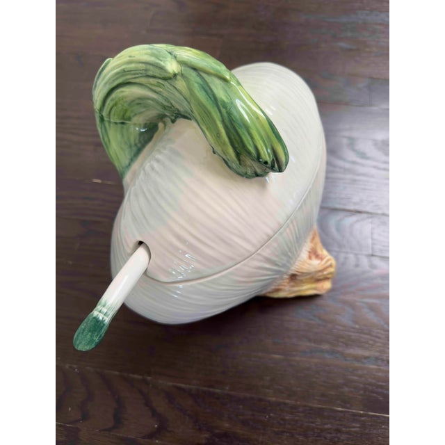 Early 20th Century Italian Majolica Ceramic Onion Tureen For Sale - Image 11 of 11