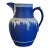 Antique 19th Century Wedgwood Dark Blue Jasperware Pitcher Circa 1863 For Sale