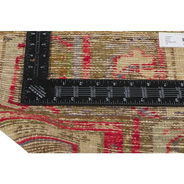 Vintage Red Turkish Oushak Rug - 03'11 X 07'07 For Sale In Dallas - Image 6 of 10