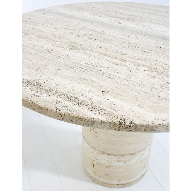 Beige Travertine Dining Table by Angelo Mangiarotti for Up & Up, 1970s For Sale - Image 8 of 10