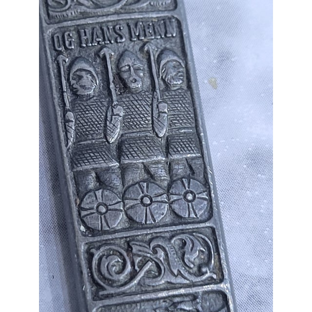 1960s Norwegian Pewter Hardanger Konge Tinn Letter Opener For Sale - Image 5 of 10