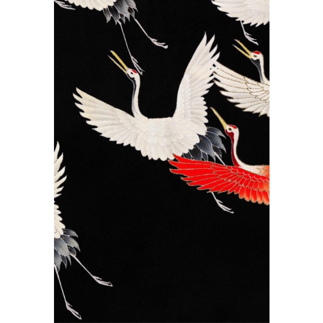 Flying Cranes, Vintage Art Print Reproduction, 32" X 48" For Sale - Image 4 of 8