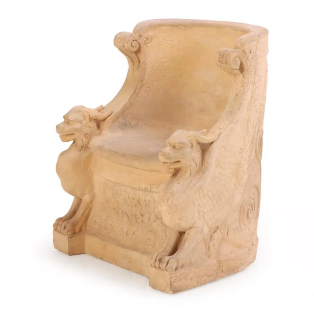 An Italian Terracotta Garden Seat, C. 1920. For Sale - Image 4 of 7