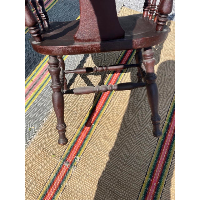 Antique American Oak Carved Armchair by Hubbard & Eldridge Co, Circa 1900’s For Sale - Image 9 of 12