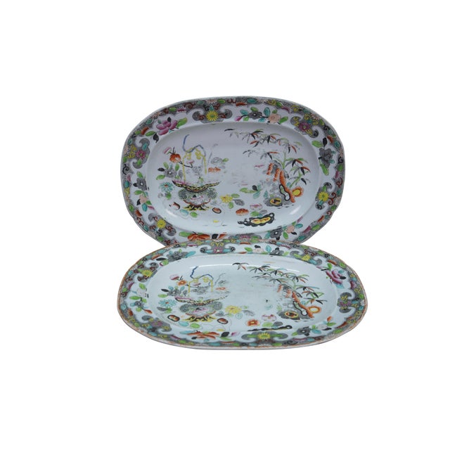 Chinoiserie Antique Stephan Folch Masons Ironstone Imari Style China Serving Platters Dish - Set of 4 For Sale - Image 3 of 16
