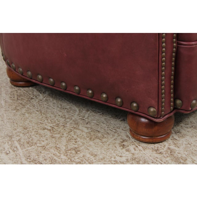 Restoration Hardware Ralph Lauren Tufted Leather Lounge Chair For Sale - Image 11 of 16