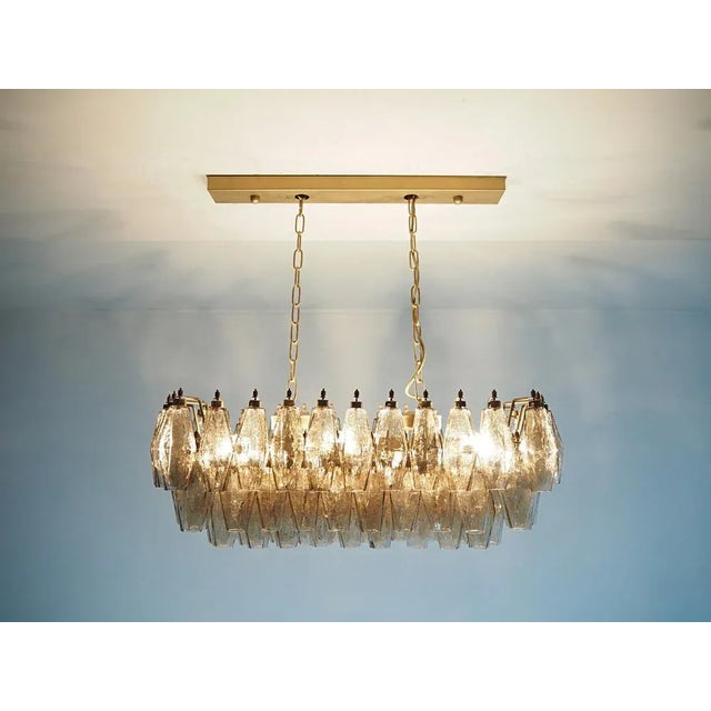 Murano Poliedri Chandelier by Carlo Scarpa with 84 Smoked Glasses, 1990s For Sale - Image 6 of 12