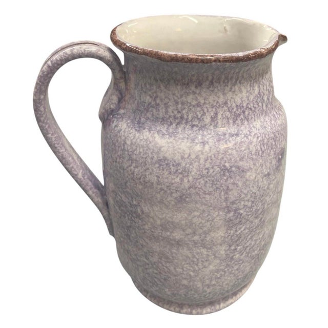 Set of 3 Vintage Moroccan Handmade & Hand-Painted Ceramic Pitchers For Sale In West Palm - Image 6 of 12