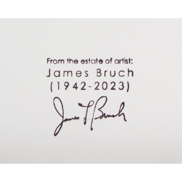 Abstract Abstract Mixed Media Drawing of a Seated Figure by James L. Bruch For Sale - Image 3 of 7