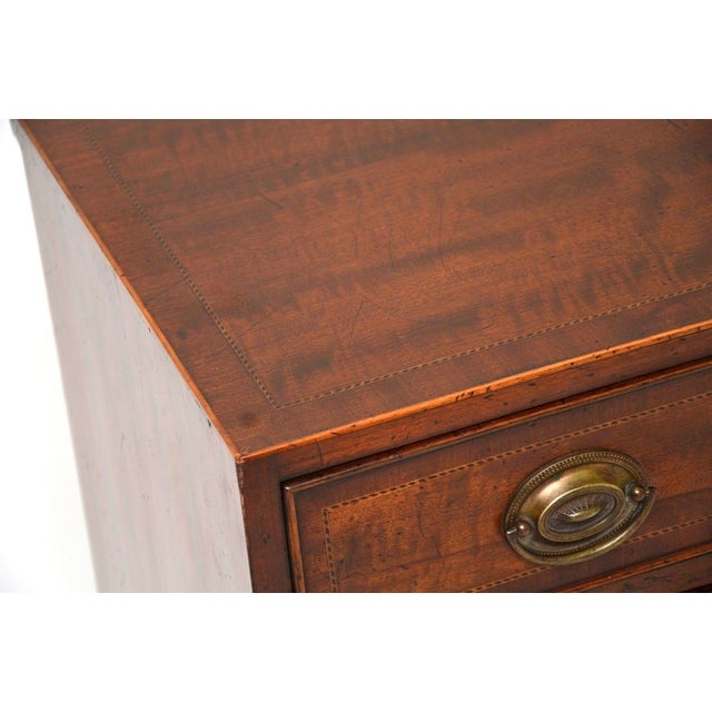 Wood Antique Georgian Inlaid Chest of Drawers, 1920s For Sale - Image 7 of 10
