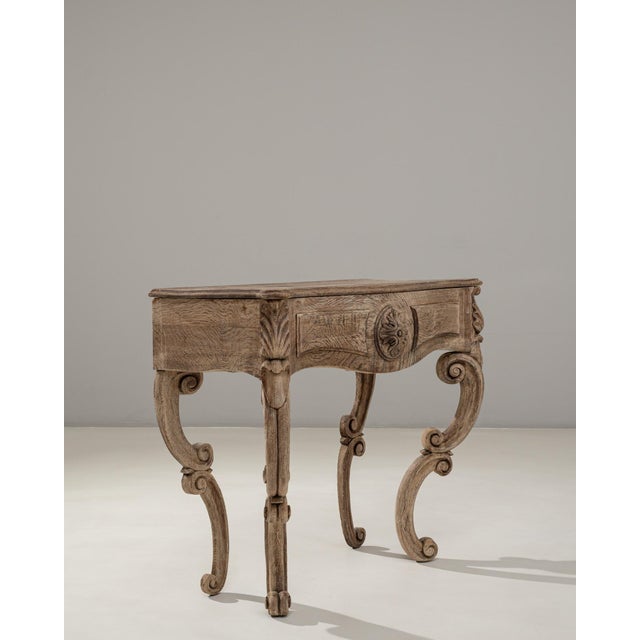 Wood 19th Century French Baroque Revival Carved Wooden Console Table For Sale - Image 7 of 18