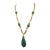 1960s Vintage Crown Trifari Faux-Jade Pendant Necklace For Sale