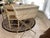 Mid-Century Modern Mid 20th Century Metal Laundry Ironing Basket on Collapsible Frame Newer Homemade Yellow Liner For Sale - Image 3 of 10