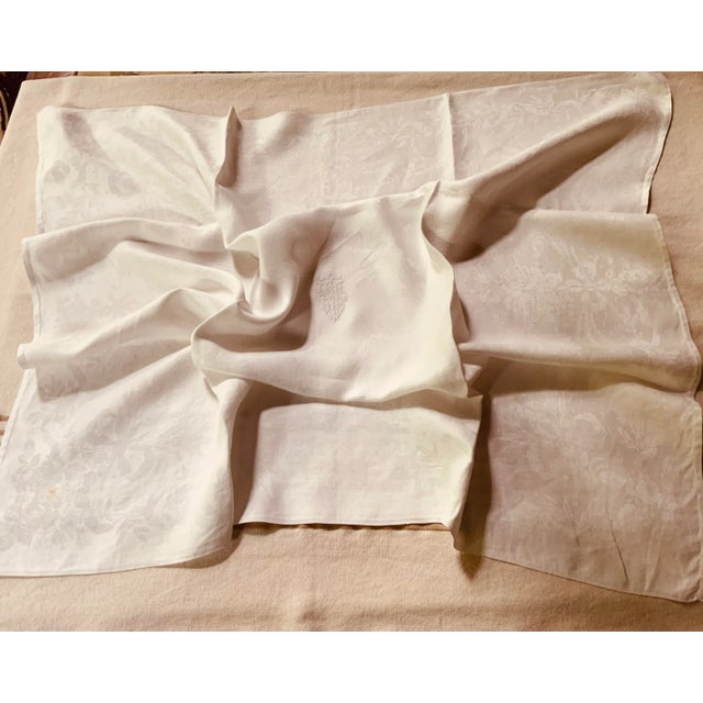 French 1930s French Linen Dinner Napkins- Set of 4 For Sale - Image 3 of 12