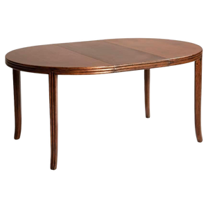 Mc Guire Wood Extendable Round Table, 1970s