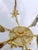 Vintage Mid 20th Century Decorative Floral Brass Pendant Chandelier For Sale - Image 9 of 11