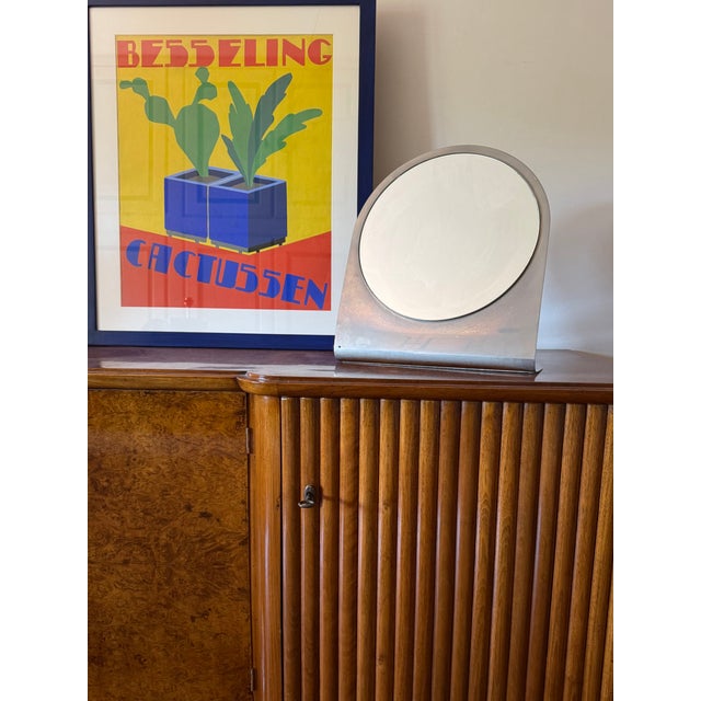 Mid-century table mirror / vanity France 1970s Metal, mirror H 43 cm x 34 × 24 cm Conditions: excellent consistent with...