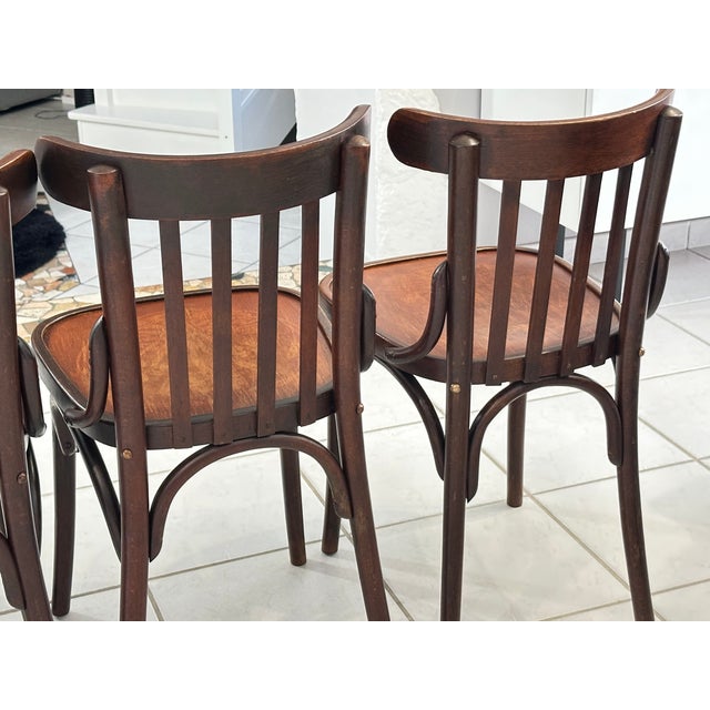 Vintage Parisian Bistro Chairs, 1960s, Set of 4 For Sale - Image 4 of 14